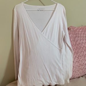 White Victoria Secret T Shop mock wrap
